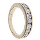 9ct Yellow Gold Cubic Zirconia Half Eternity Ring