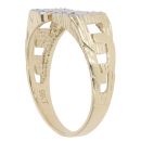 9ct Yellow Gold Cubic Zirconia 'DAD' Ring