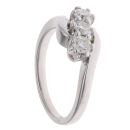 18ct White Gold Trilogy 0.50ct Diamond Twist Ring