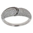 18ct White Gold 0.70ct White and Black Diamond Fancy Ring