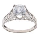 14ct White Gold Cubic Zirconia Ring