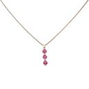 14ct Yellow Gold 0.04ct Brilliant Cut Diamond and Ruby Pendant and Chain 18"