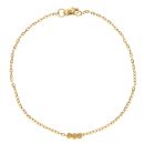 22ct Yellow Gold Trio Bead Bracelet 7"