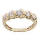 14ct Yellow Gold Cubic Zirconia Five Stone Ring