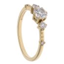 18ct Yellow Gold 0.50ct Brilliant Cut Diamond Trilogy Ring