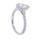 Platinum 0.85ct Pear And Brilliant Cut Diamond Cluster Ring
