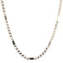 9ct Yellow Gold Bars Curb Chain 16"