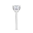 9ct White Gold 2.50ct Mixed Shape Trilogy Lab Grown Diamond Ring (Emerald And Round Cuts) Lab Grown