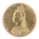 1892 Victoria Jubilee Head UK Full Sovereign Coin