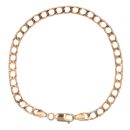 9ct Yellow Gold Square Curb Bracelet 8.5"