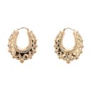 9ct Yellow Gold Gypsy Creole Earrings