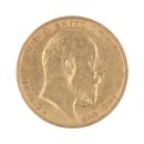 1908 Edward VII Large Head UK Half Sovereign Coin