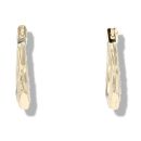 9ct Yellow Gold Diamond Cut Creole Earrings