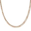 9ct Yellow White and Rose Gold Rollerball Chain 16"