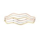 9ct Yellow, White And Rose Gold Wave Bangle