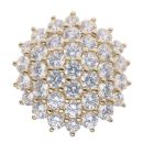 14ct Yellow Gold Cubic Zirconia Cluster Ring