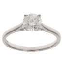 18ct White Gold 1.00ct Brilliant Cut Diamond Solitaire Ring