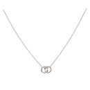 925 Sterling Silver Entwined Circles Pendant and Chain 18"