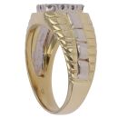 18ct Yellow and White Gold 0.35ct Diamond Signet Ring