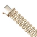 9ct Yellow Gold Bobble Three Row Fancy Bracelet 6.5"