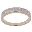9ct Yellow Gold 0.80ct Princess Cut Diamond Half Eternity Ring
