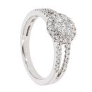 9ct White Gold 0.50ct Diamond Cluster Ring