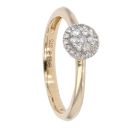 9ct Yellow Gold 0.13ct Diamond Cluster Ring by Anya Belle