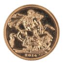 2014 Elizabeth II Fourth Portrait UK Full Sovereign Coin