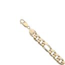 9ct Yellow Gold Figaro Bracelet 8"