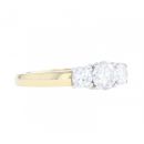 18ct Yellow Gold 1.25ct Diamond Trilogy Ring