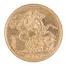 1906 Edward VII Large Head UK Full Sovereign Coin