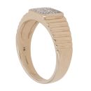 9ct Yellow Gold 0.35ct Diamond Cluster Signet Ring