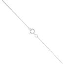 9ct White Gold 0.10ct Black And Colourless Diamond Twist Drop Pendant And Chain 18"
