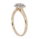 9ct Yellow Gold 0.27ct Brilliant Cut Diamond Cluster Ring