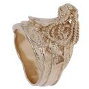 9ct Yellow Gold Patterned Saddle Ring