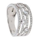 9ct White Gold Diamond Fancy Ring by Anya Belle