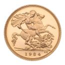 1984 Elizabeth II Decimal Portrait UK Half Sovereign Coin