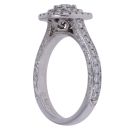 14ct White Gold 0.87ct Brilliant Cut Diamond Cluster Ring
