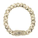 14ct Yellow Gold Monaco Classic Alternate Flex Lock Curb Bracelet 8.5"
