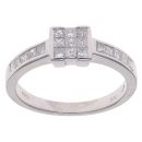18ct White Gold 0.50ct Brilliant Cut Diamond Cluster Ring