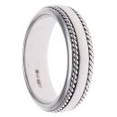 Silver Twist Edges Ring