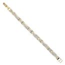 9ct Yellow Gold Cubic Zirconia Fancy Bar Bracelet 7.5"