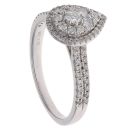 Platinum 0.75ct Brilliant Cut Diamond Cluster Ring