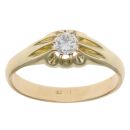 14ct Yellow Gold 0.35ct Diamond Signet Ring