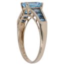 9ct Yellow Gold Blue Topaz Fancy Ring