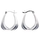 Silver and Gold Plated Creole Hoop Earrings Set of Two
