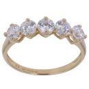 18ct Yellow Gold Cubic Zirconia Five Stone Ring