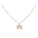 9ct Yellow Gold Multi Gemstone Tree Pendant and Chain 18"