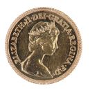 1982 Elizabeth II Decimal Portrait UK Half Sovereign Coin