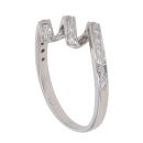18ct White Gold 0.15ct Diamond Spiral Ring